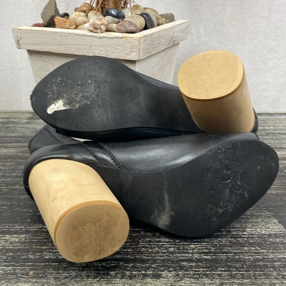 Jeffrey Campbell Black Suede Oath Peep Toe Ankle Bootie Shoe 6 - Picture 4 of 7